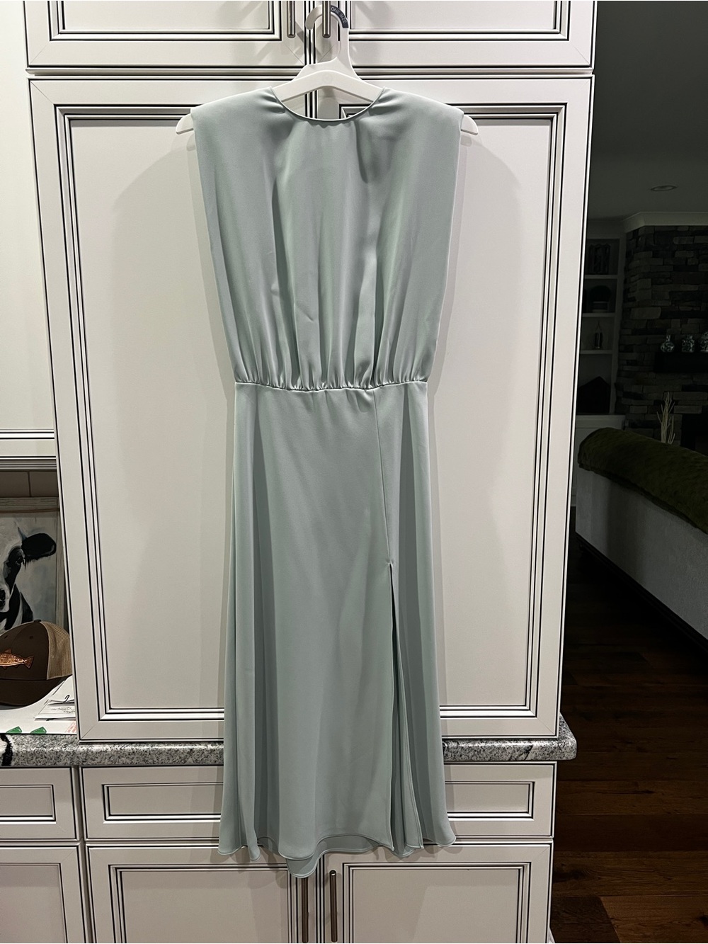 Amanda Uprichard Sage Midi Dress with Side Slit